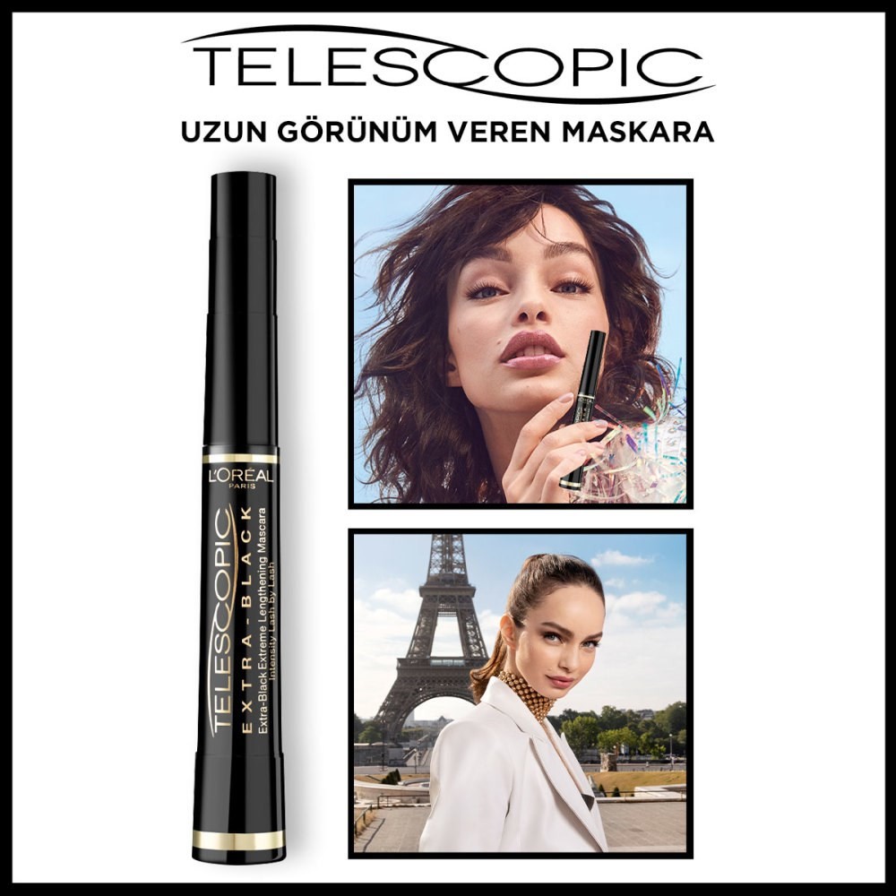 Loreal Paris Telescopic Carbon Black Maskara - Siyah