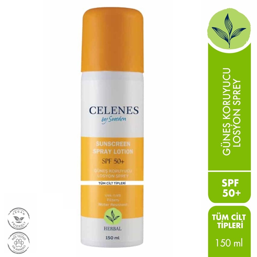 Celenes By Sweden Herbal Güneş Koruyucu Losyon Sprey +50Spf Etki 150 ml