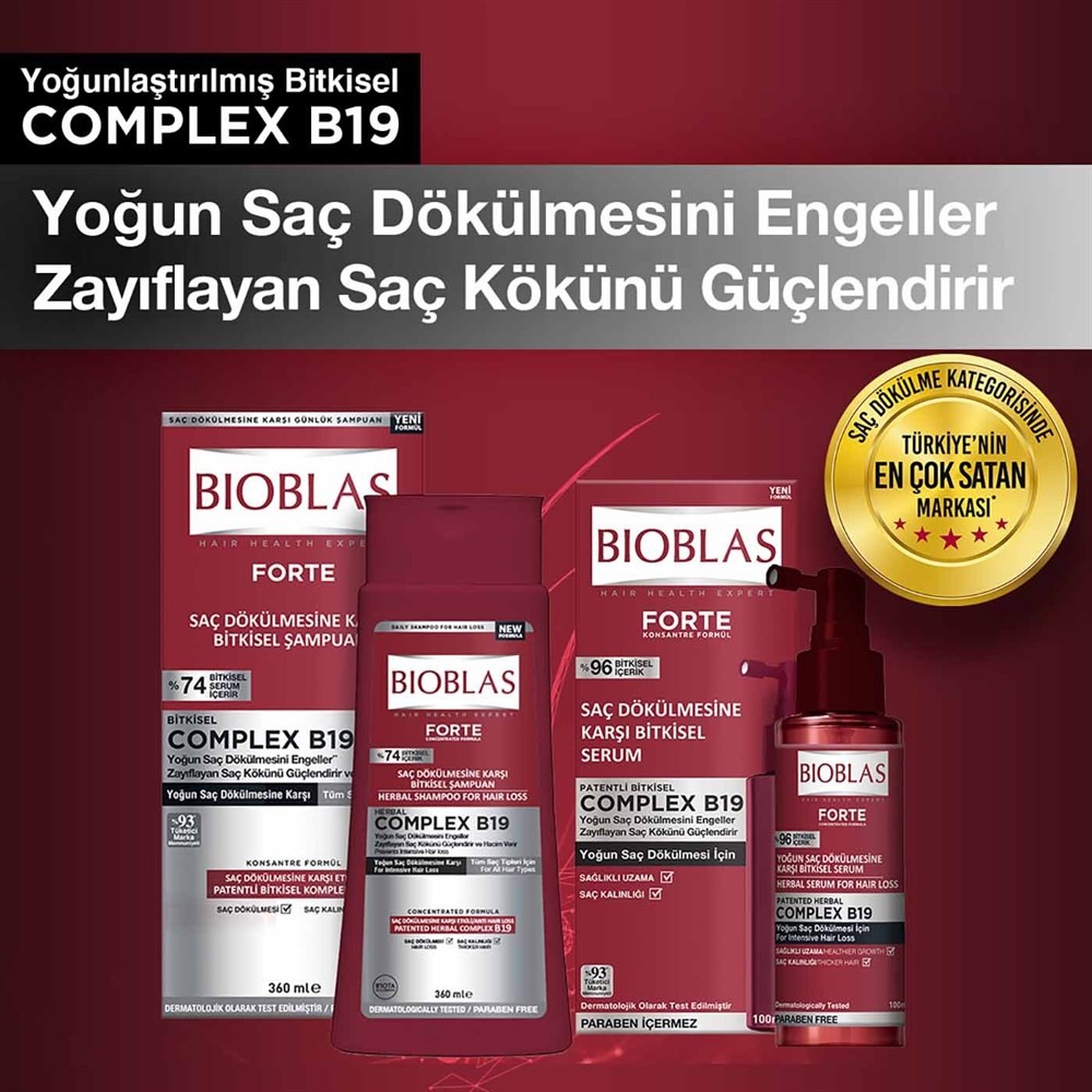 Bioblas Forte Bitkisel Serum - Saç Dökülmesine Karşı Etkili 100 ml