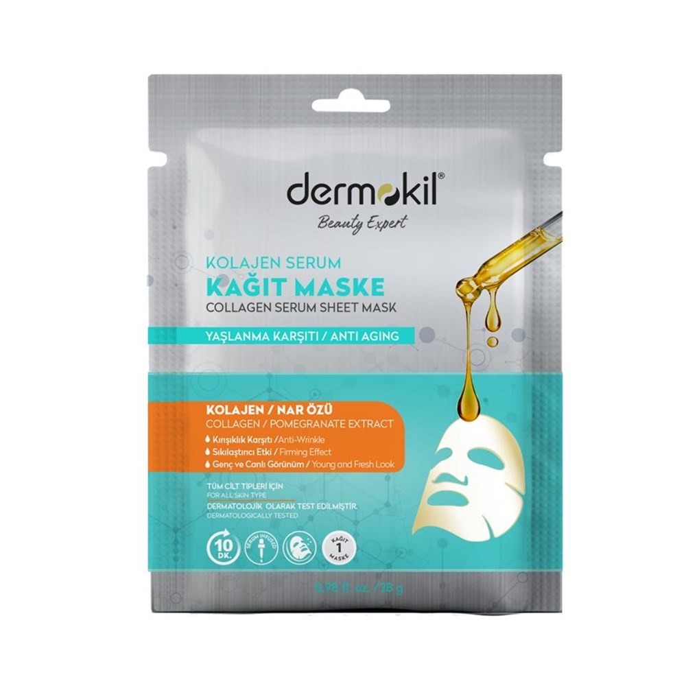 Dermokil Kolajen Serum Kağıt Maske 28 gr