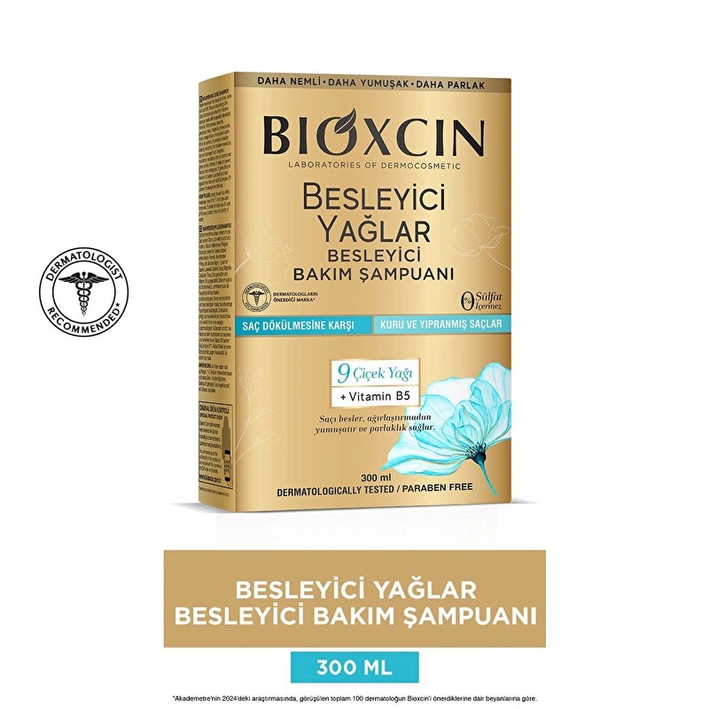 Bioxcin Besleyici Yağlar Saç Bakım Şampuanı 300 ml