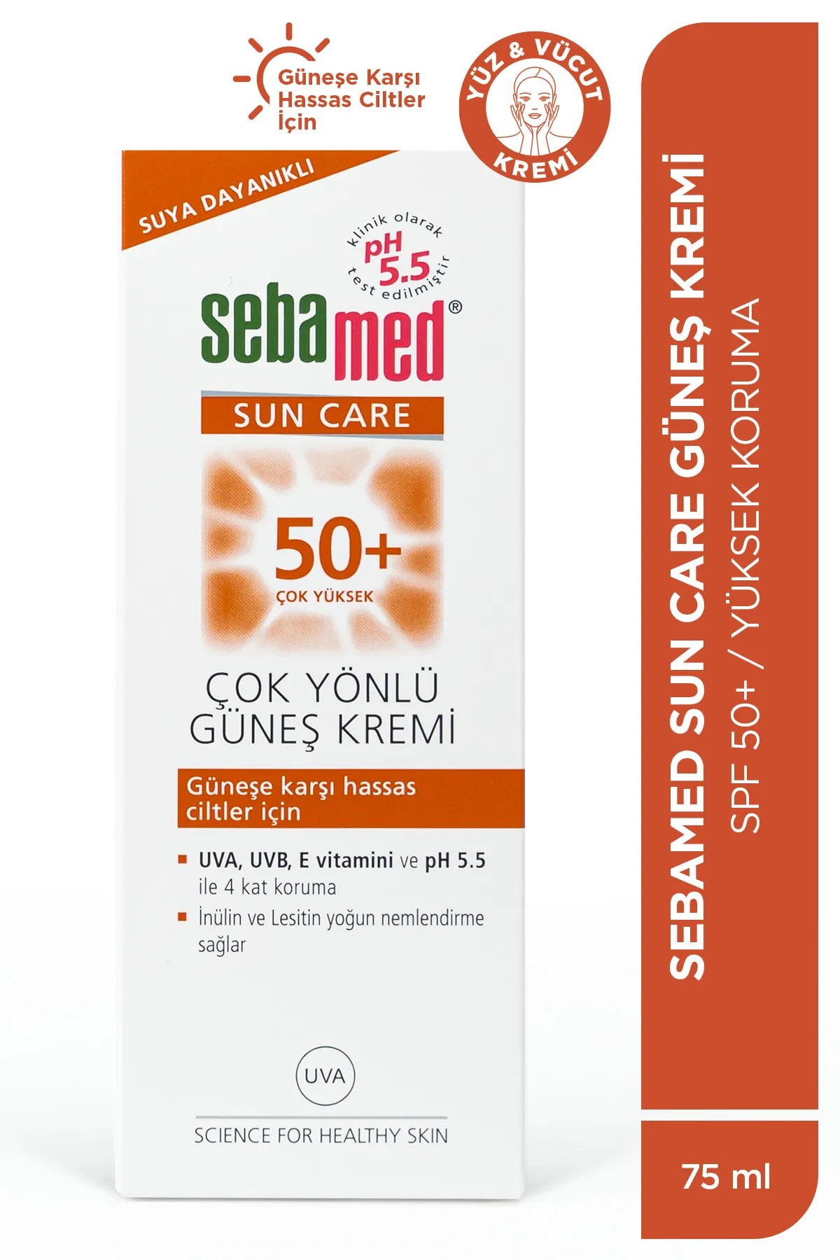 Sebamed Sun Care Suya Dayanıklı SPF 50+ Çok Yönlü Koruyucu Güneş Kremi 75 ml