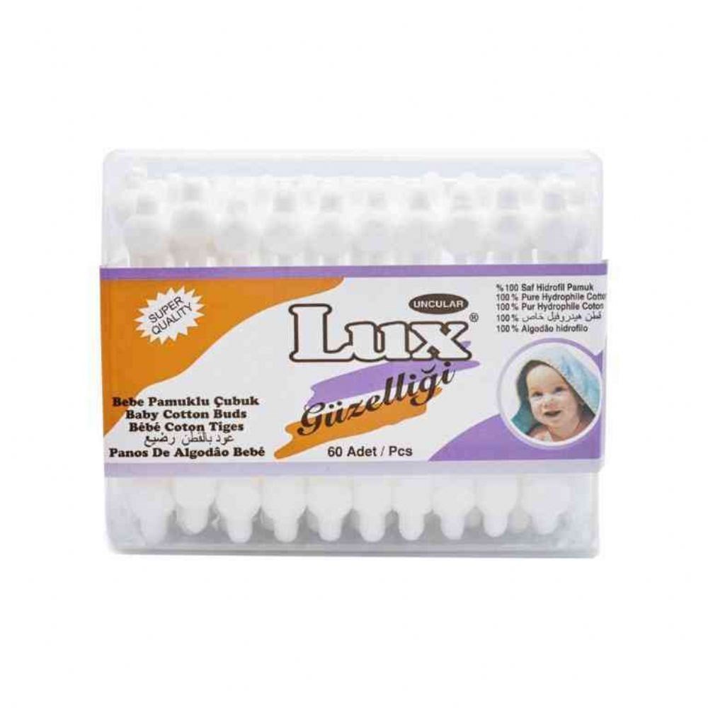 Lux Pamuklu Bebek Kulak Çubuğu 60lı