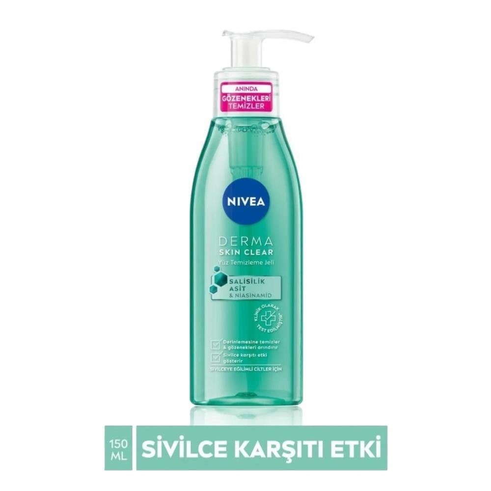 Nivea Derma Skin Clear Sivilce Karşıtı Yüz Temizleme Jeli 150 ml