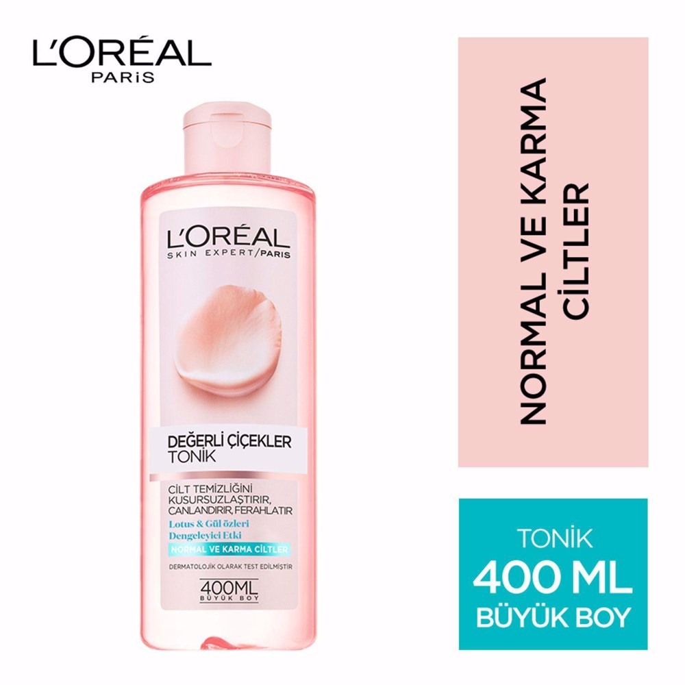 Loreal Paris Değerli Çiçekler Normal ve Karma Cilt Temizleyici Tonik 400 ml