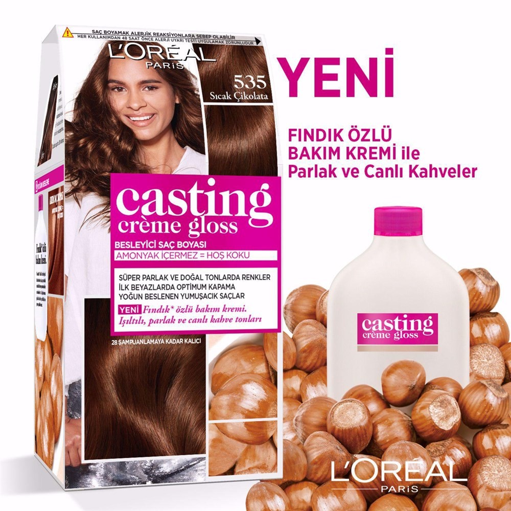 Loreal Paris Casting Creme Gloss Saç Boyası 535 Sıcak Çikolata