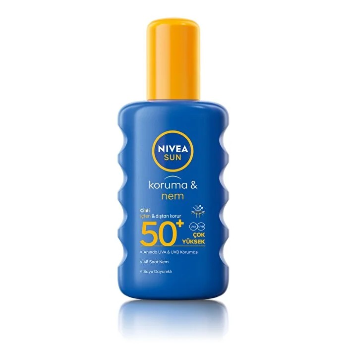 Nivea Sun SPF50 Yüksek Güneş Koruyucu ve Nemlendirici Vücut Spreyi 200 ml