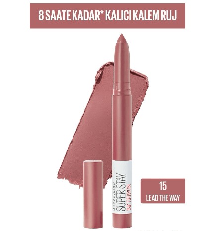 Maybelline Super Stay Ink Crayon Kalem Mat Ruj - 15 Lead The Way