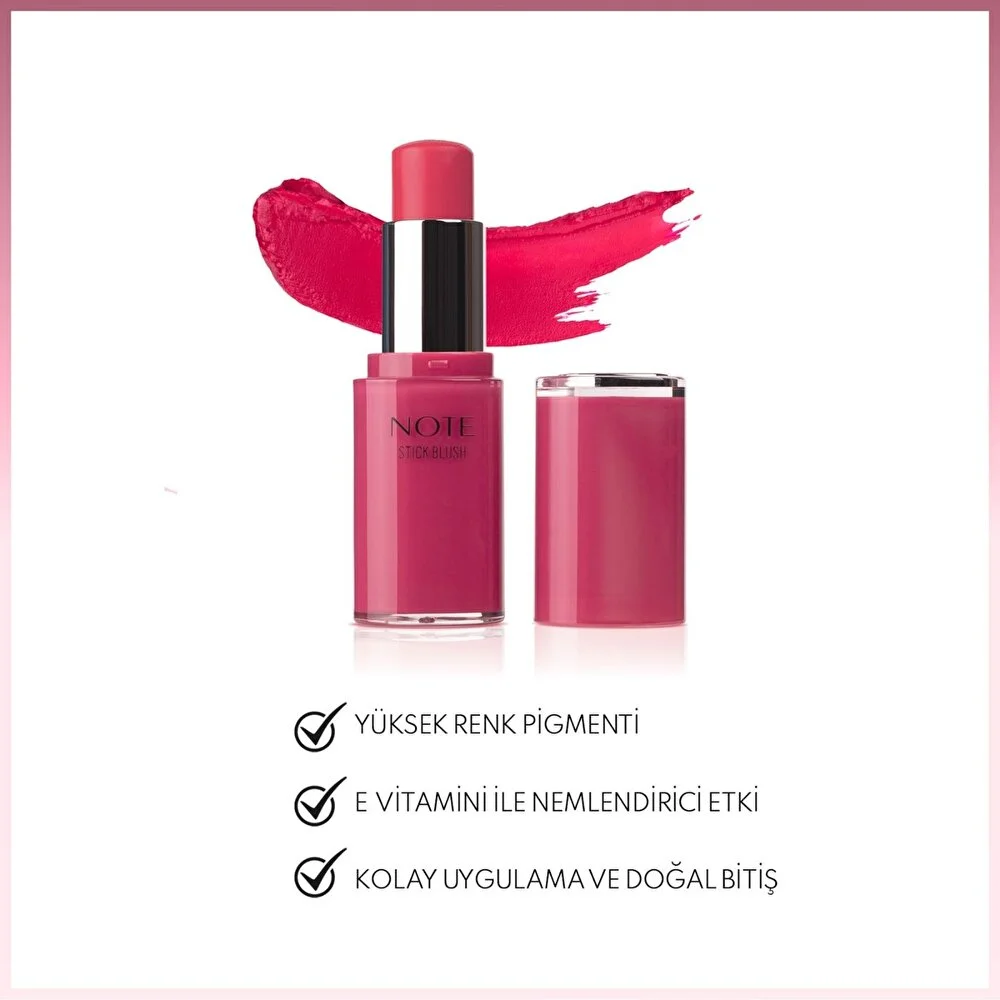 Note Stick Blush Nemlendirici Yumuşak Stick Allık 40 Ruby