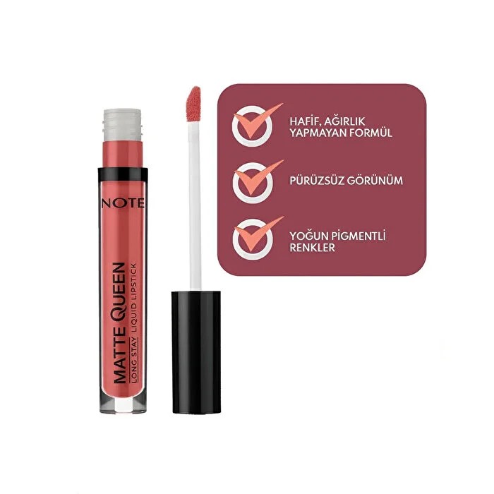 Note Matte Queen Lipstick Kalıcı Likit Ruj 05 Summer Charm