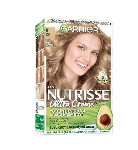 Garnier Nutrisse Ultra Creme Saç Boyası 8 Koyu Sarı