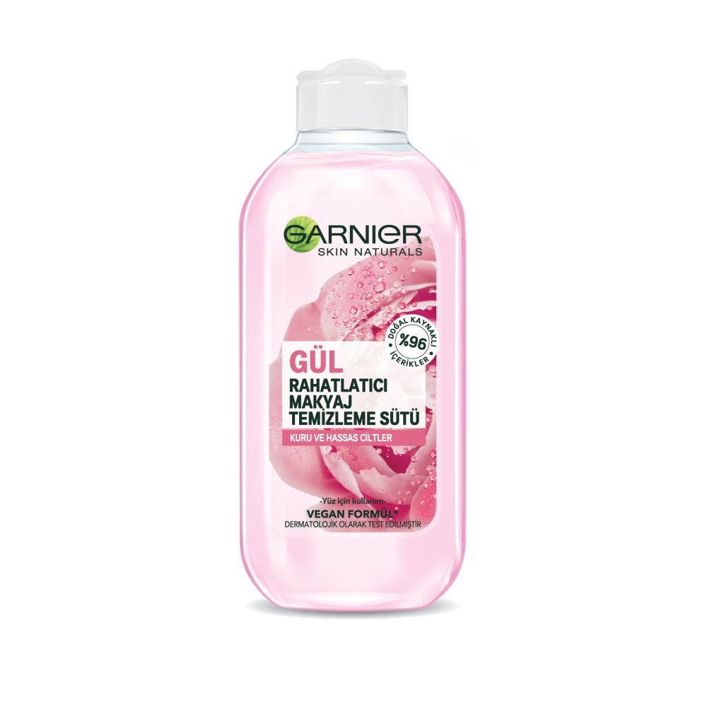 Garnier Skin Naturals Rahatlarıcı Makyaj Temizleme Sütü Gül Suyu Özlü 200 ml