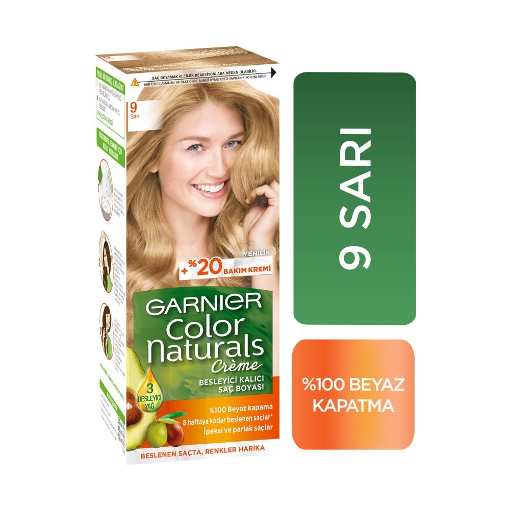 Garnier Color Naturals Krem Saç Boyası 9 Sarı