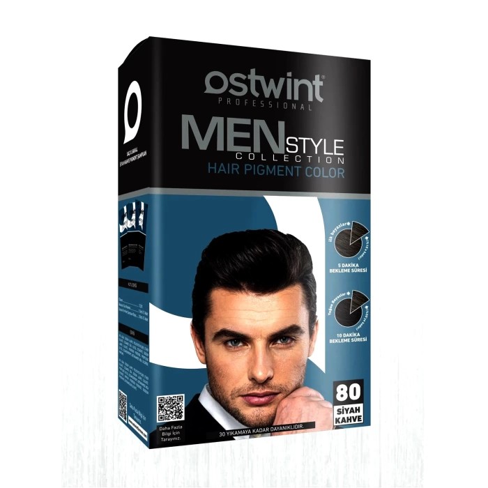 Ostwint Men Style Saç Boyası 80 Kahve Siyah