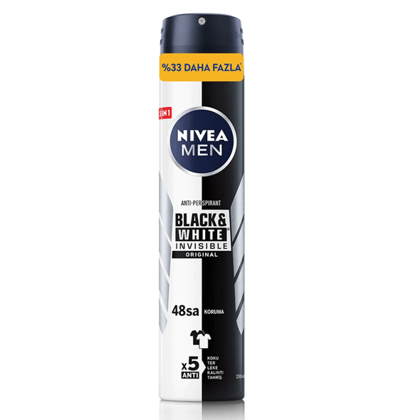 Nivea Deodorant Sprey Men Black&Whıte Orıgınal 200 ml