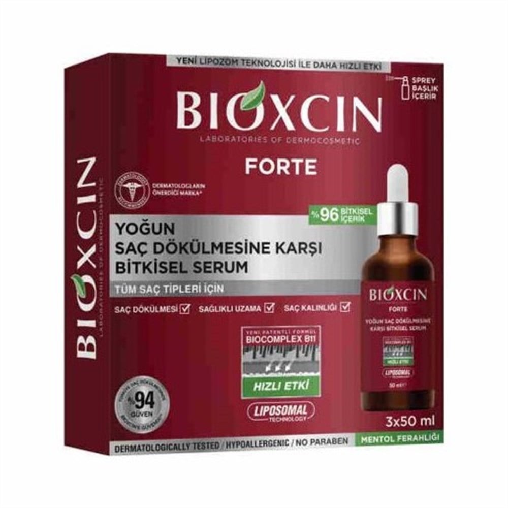 Bioxcin Forte Yoğun Saç Dökülmesine Karşı Bitkisel Serum 3x50 ml