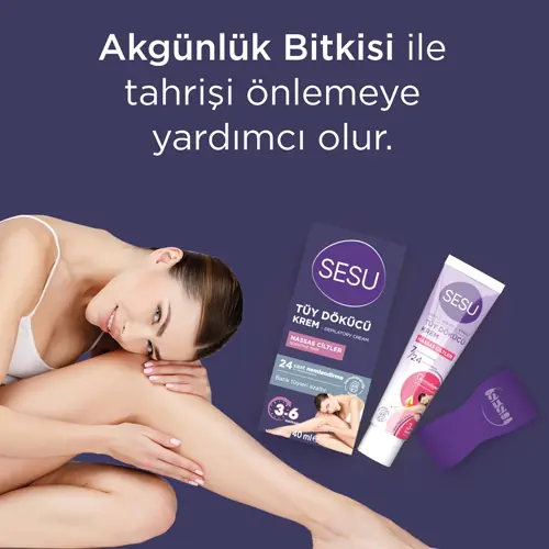 化粧品 tshop.com.tr sayesinde Sesu Tüy Dökücü Krem Sensitive 40 ml