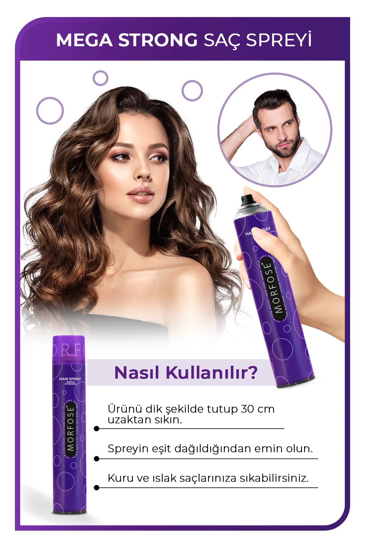 Morfose Mor Mega Strong Saç Spreyi 400 Ml