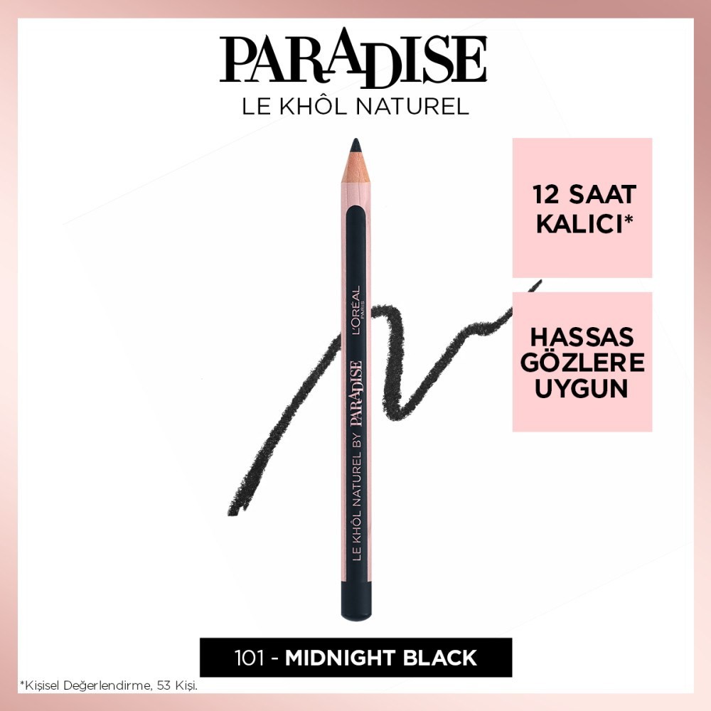 Loreal Paris Paradise Le Khol Siyah Göz Kalemi 101 Midnight Black