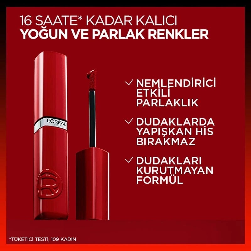 Loreal Paris Infaillible Laque Resistance Likit Parlak Ruj 520 Berry Bordeaux