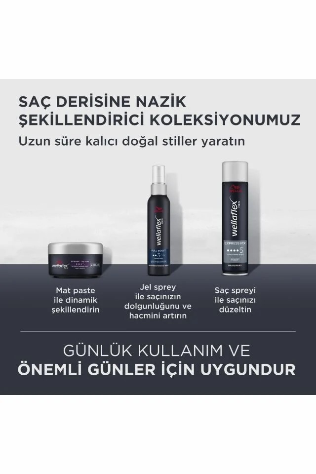 Wellaflex Saç Spreyi Erkek Hızlı Şekillendirme&ultra Güçlü Tutuş 250 ml