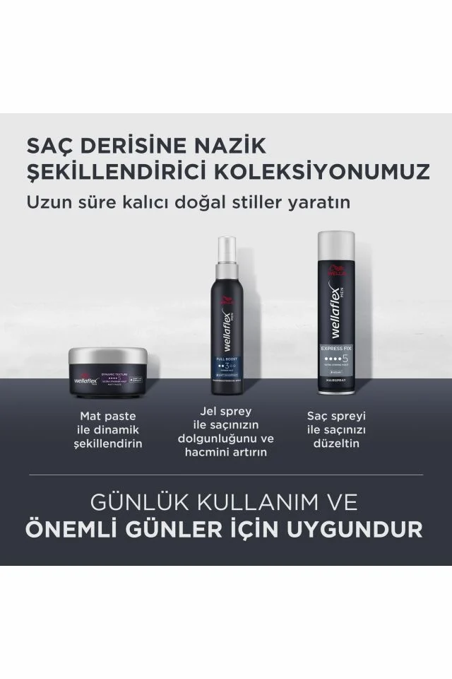 Wellaflex Saç Spreyi Erkek Hızlı Şekillendirme&ultra Güçlü Tutuş 250 ml