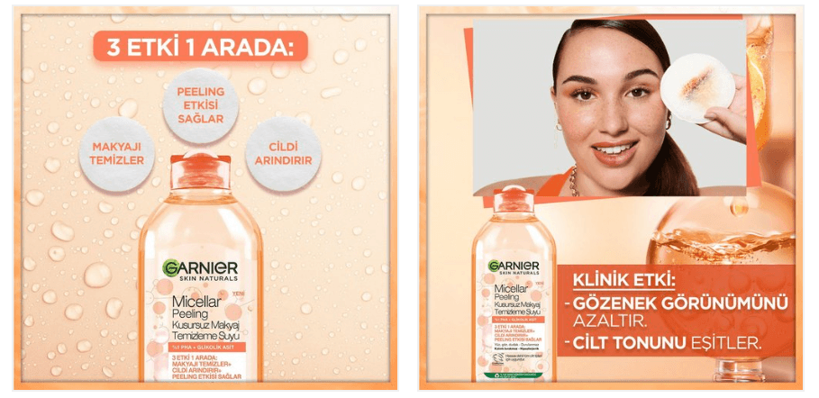 Garnier Micellar Peeling Kusursuz Makyaj Temizleme Suyu 400 ml