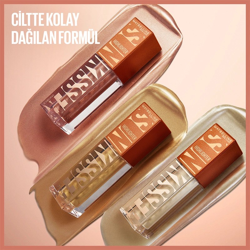Maybelline New York Sunkisser Likit Aydınlatıcı Highlighter 20 Kiss of Shimmer