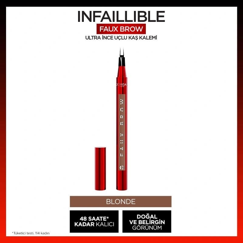 Loreal Paris Infaillible Faux Brow Ultra İnce Uçlu Kaş Kalemi Blonde