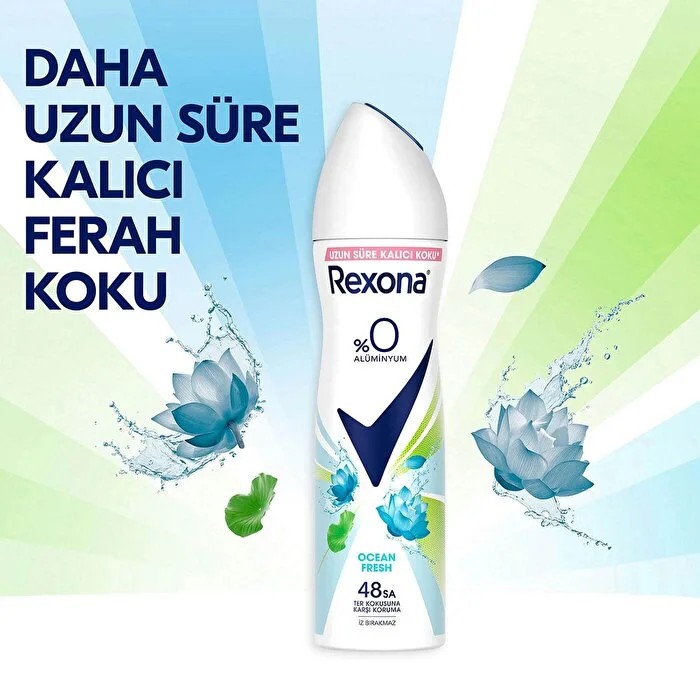 Rexona Kadın Sprey Deodorant %0 Alüminyum Ocean Fresh 150ml