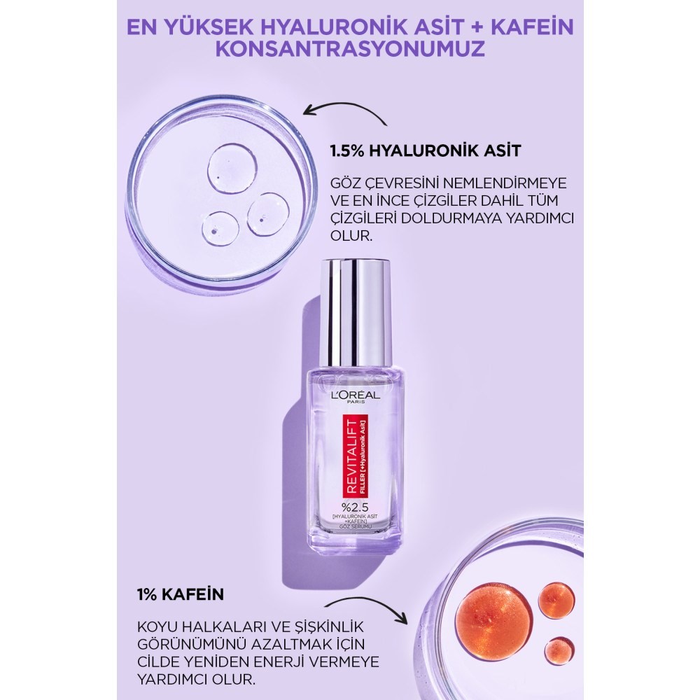 Loreal Paris Revitalift Filler Aydınlatıcı Göz Serumu 20 ml