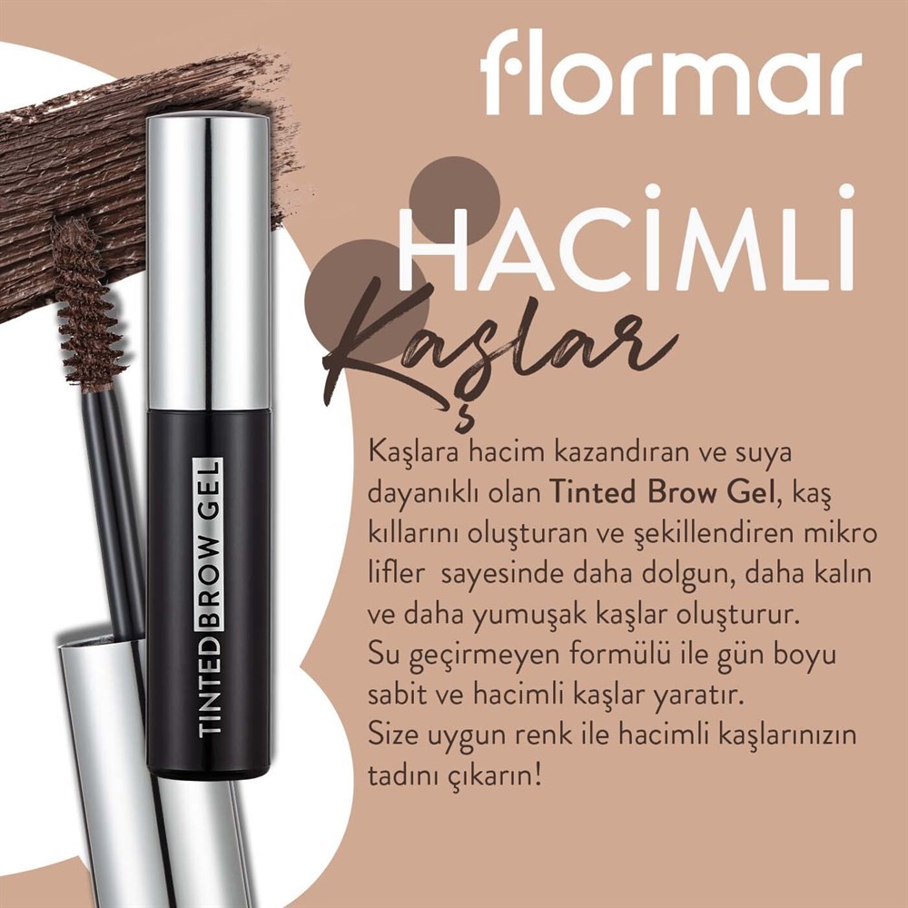 Flormar Kaş Jeli &amp; Maskarası Tinted Brow Gel 03