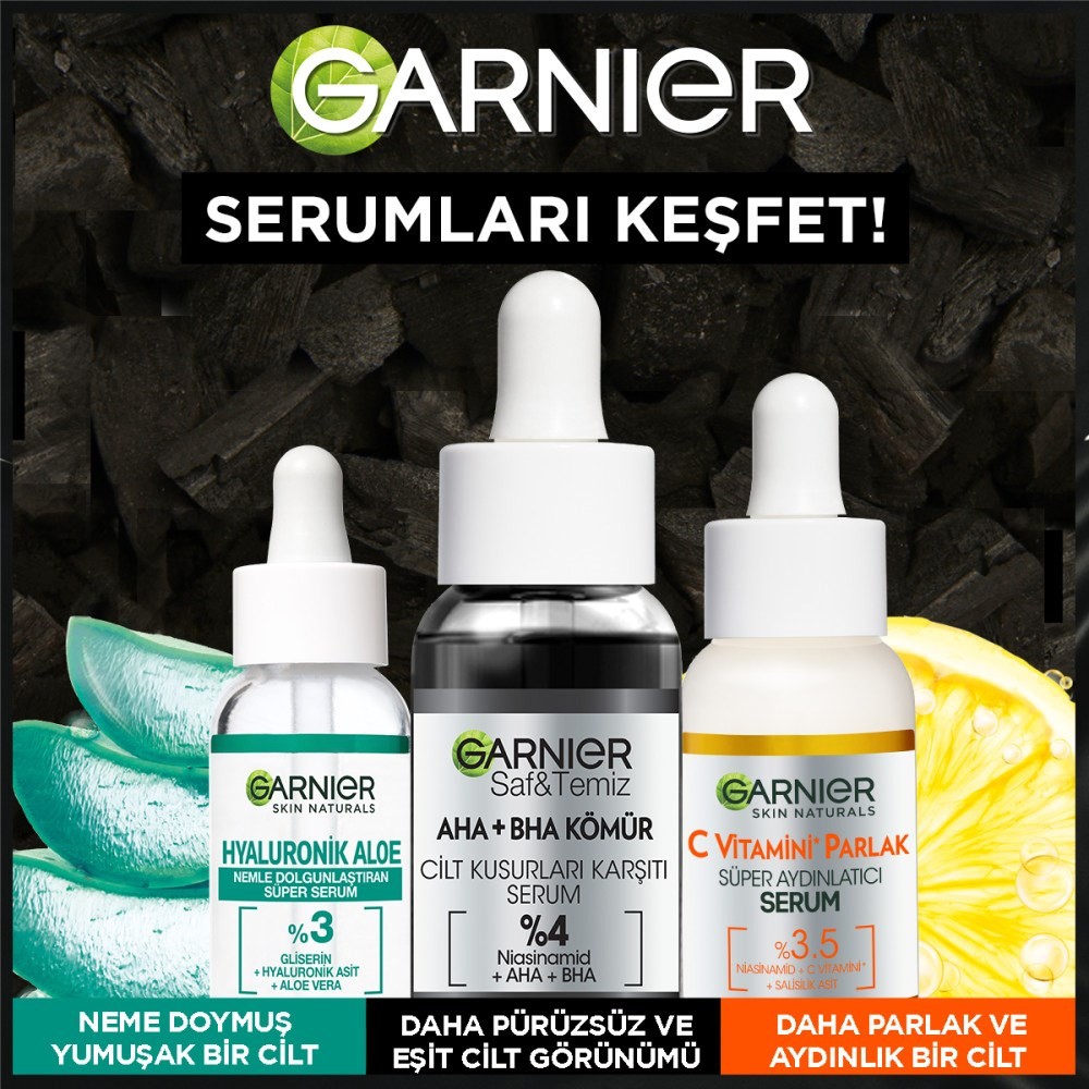 Garnier Serum AHA+BHA Kömür Cilt Kusurları Karşıtı 30 ml