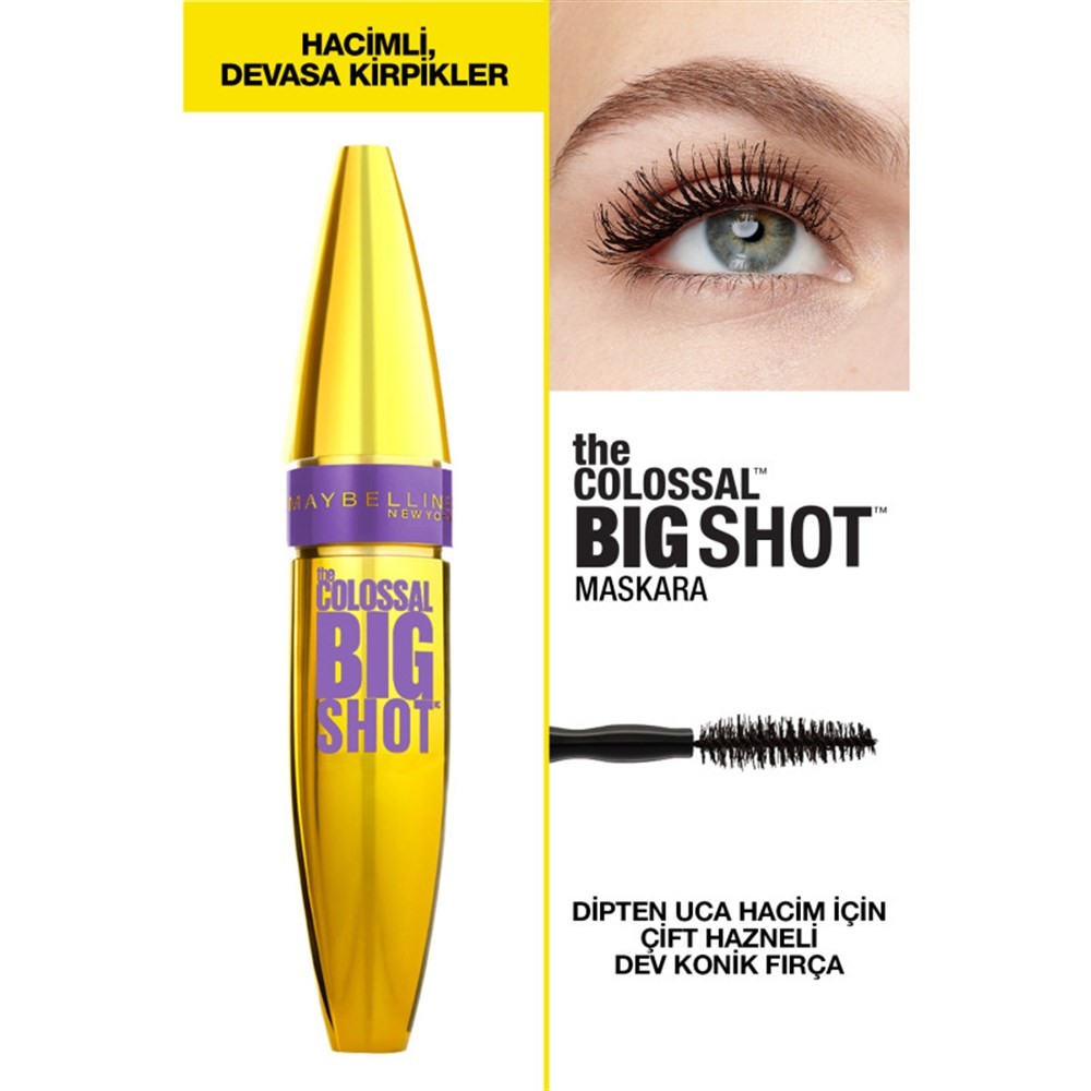 Maybelline New York Siyah Maskara - The Colossal Big Shot Volume Express Mascara Black