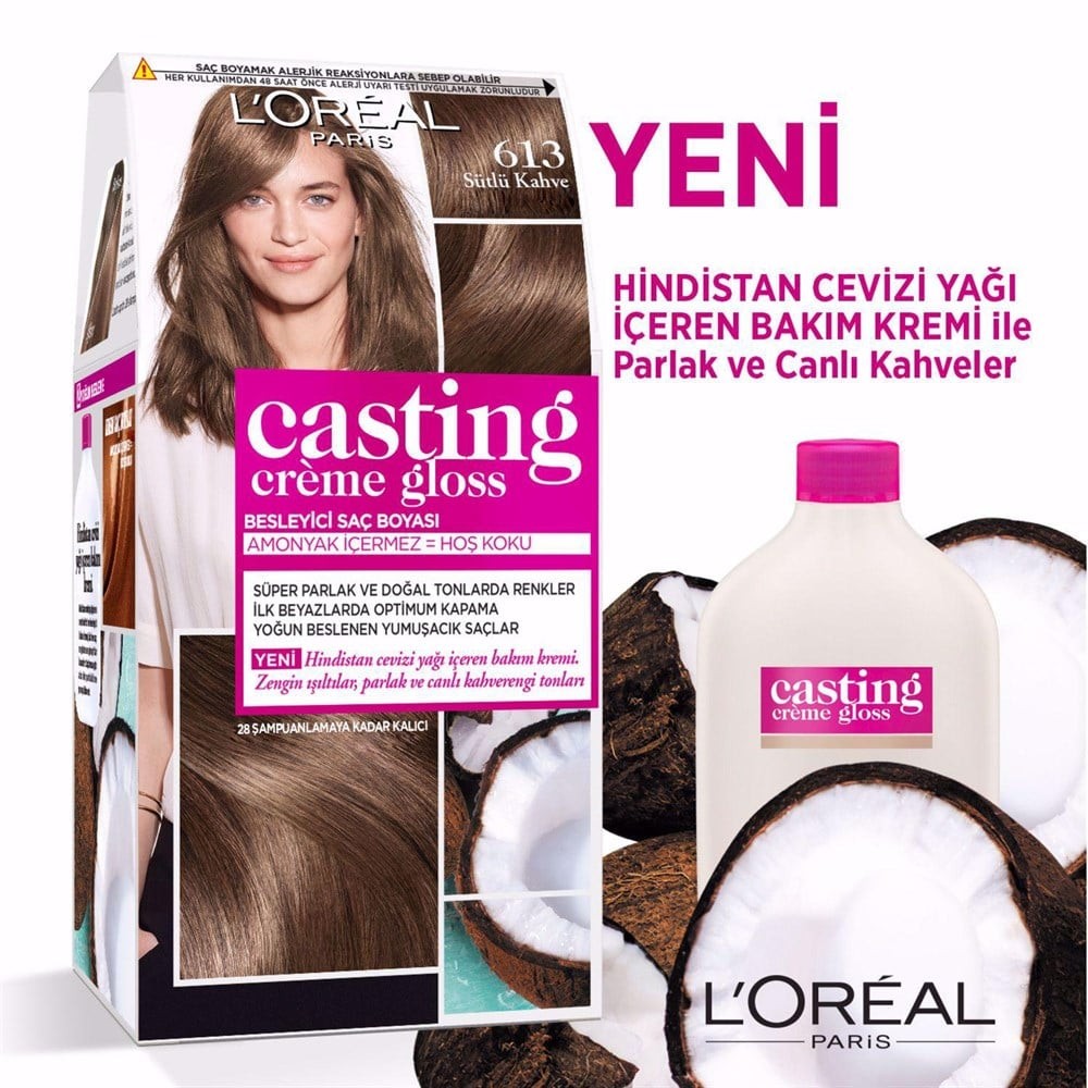 Loreal Paris Saç Boyası - Casting Creme Gloss 613 Sütlü Kahve