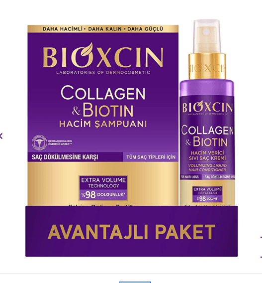 Bioxcin Collagen Keratin 300 ml Şampuan + 150 ml Sıvı Saç Kremi