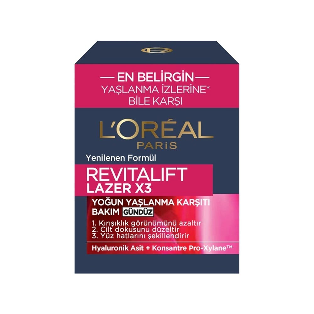 Loreal Paris Revitalift Lazer X3 Yoğun Yaşlanma Karşıtı Gündüz Kremi 15 ml