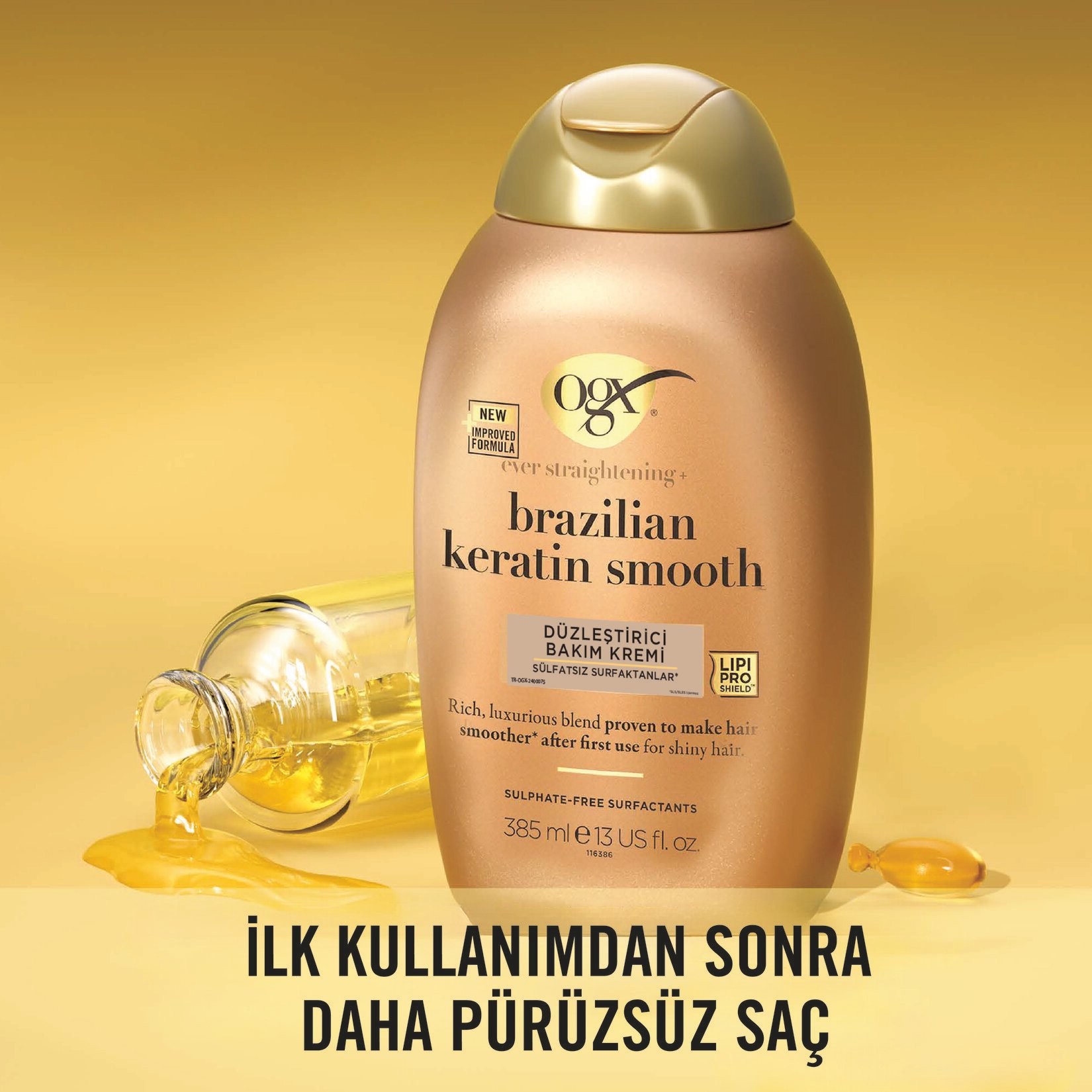 Ogx Düzleştirici Brezilya Keratin Saç Bakım Kremi 385 ml