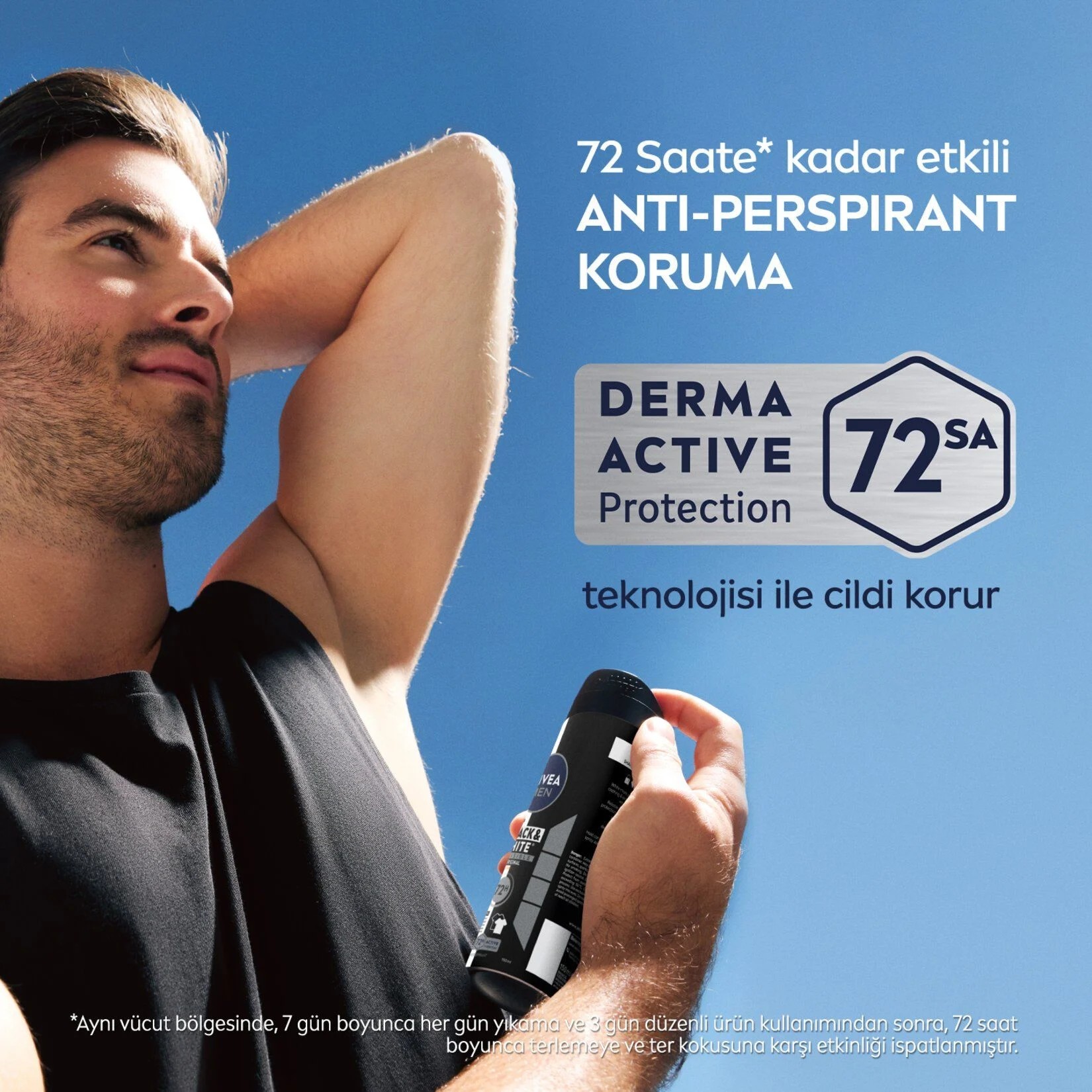 NIVEA MEN Black&White Invisible Original Erkek Sprey Deodorant 72 Saat Anti-perspirant 150ml
