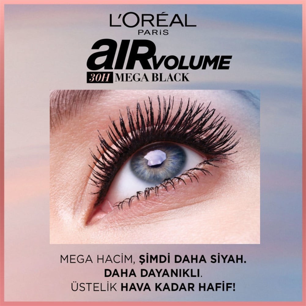 Loreal Paris Maskara Air Mega Volume Maskara 01 Black