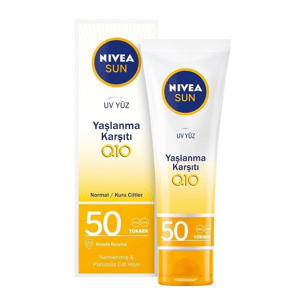 Nivea Sun Güneş Kremi Q10 Yaşlanma &amp; Leke Karşıtı Etki +Spf50 50 ml