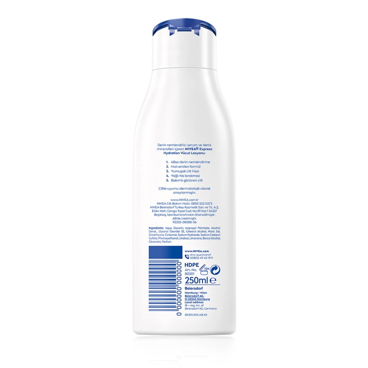 Nivea Express Hydration Vücut Losyonu 250 ml