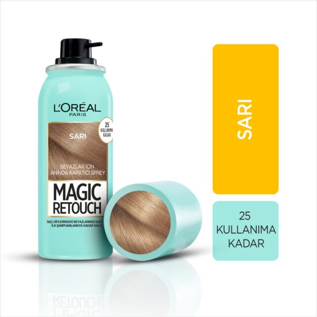 Loreal Paris Magic Retouch - Beyaz Kapatcı Saç Spreyi No: 5 Sarı