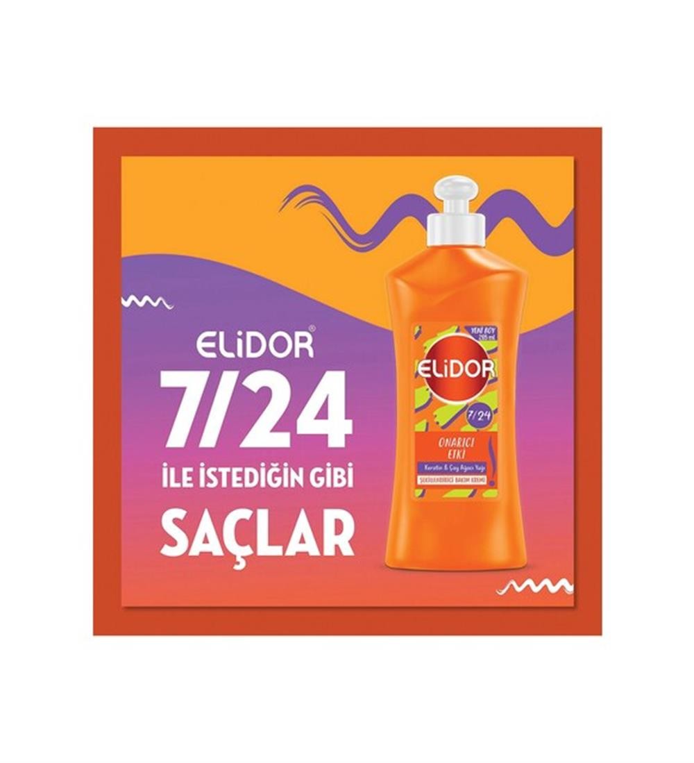 Elidor 7/24 Onarıcı Saç Bakım Kremi 300 ml