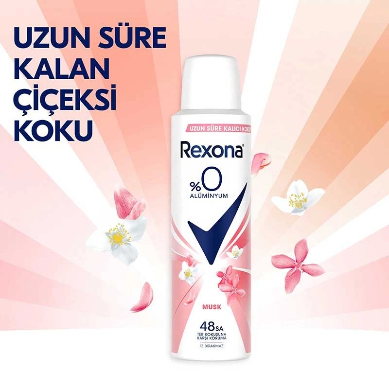 Rexona Kadın Sprey Deodorant Musk %0 Alüminyum 150 ml