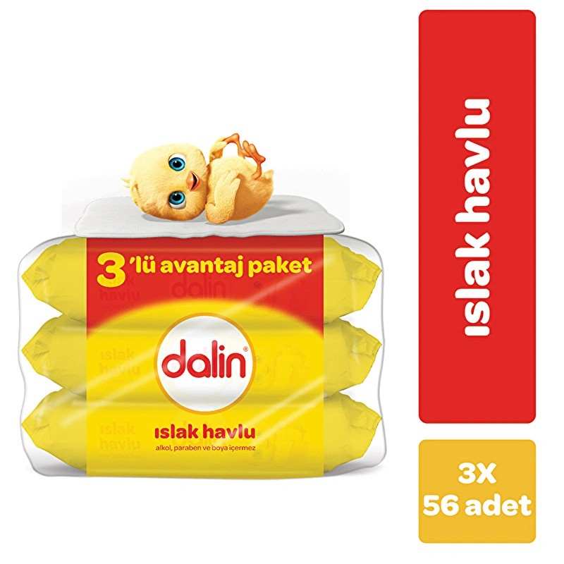 Dalin Klasik Islak Havlu 3x56 Adet