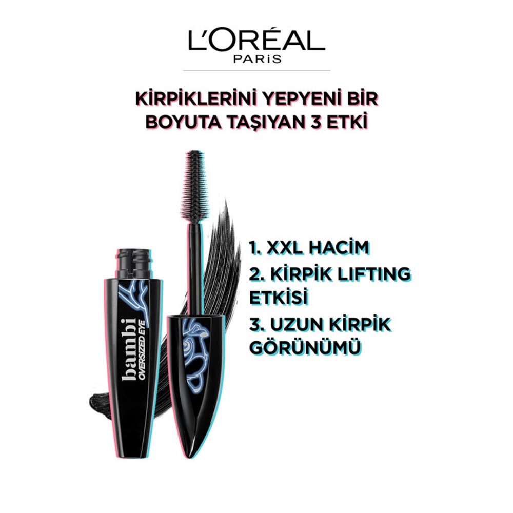Loreal Paris Maskara - Bambi Eye Oversized - Siyah