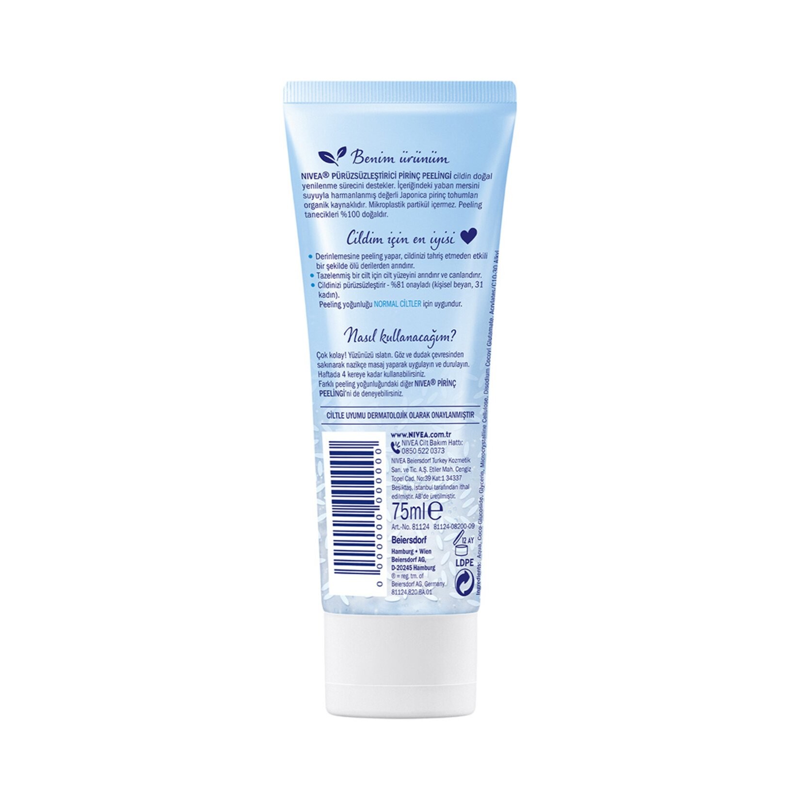 Nivea Organik Pirinç Peelingi Normal Ciltler İçin 75 ml