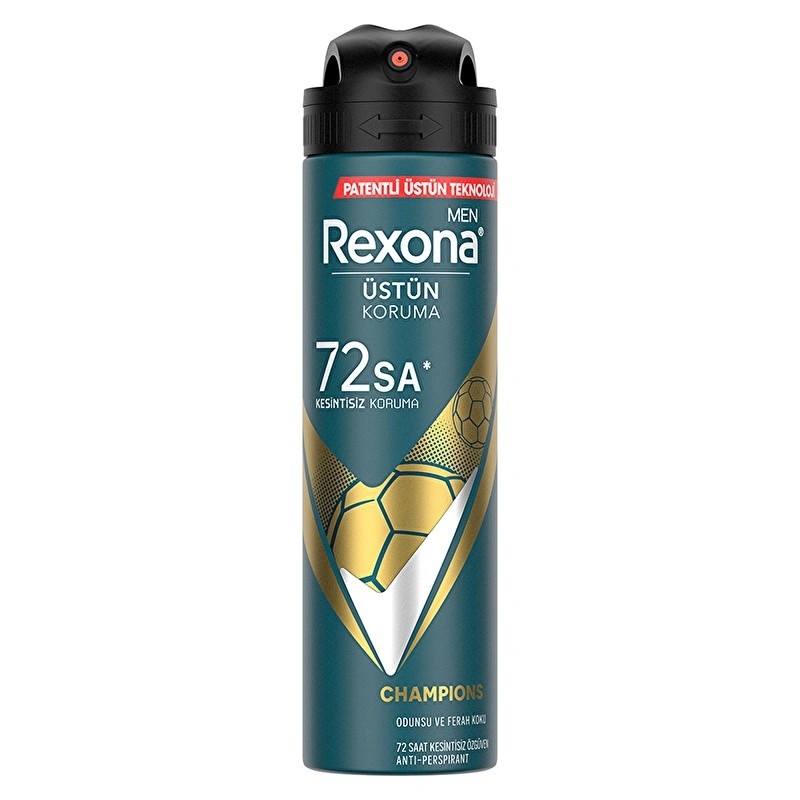 Rexona Men Erkek Sprey Deodorant Champions 72 Saat Kesintisiz Koruma 150 ml