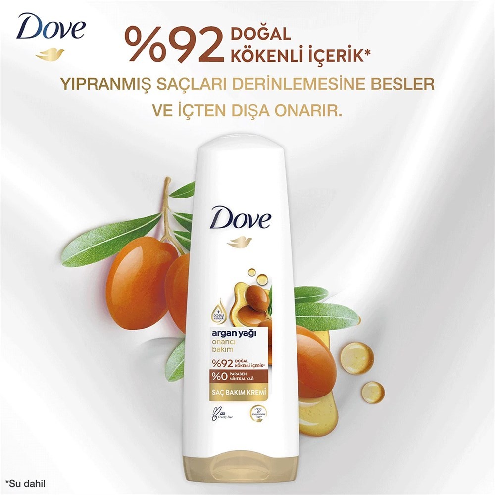 Dove Saç Kremi Argan Yağı ve Onarıcı Saç Bakımı 400 ml